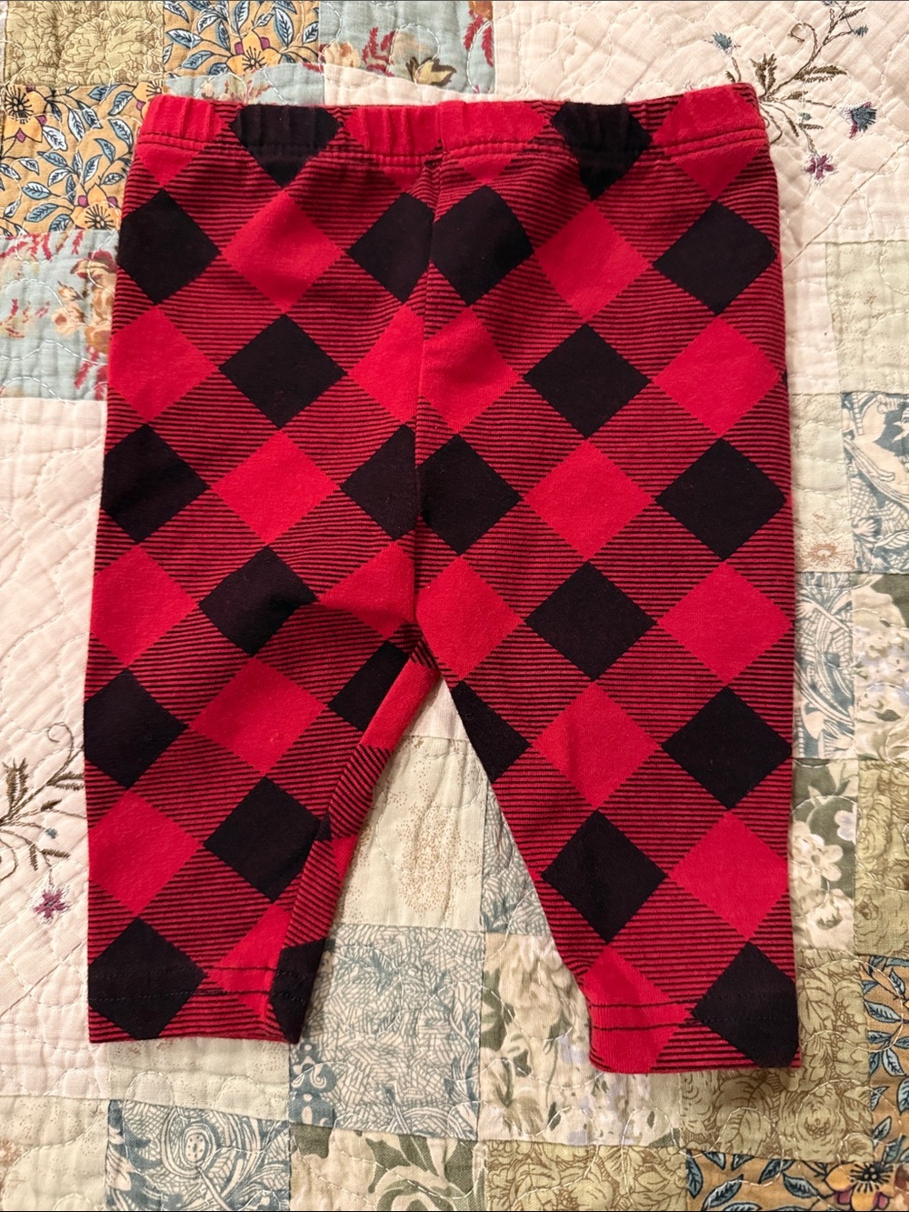 Ralph Lauren Kids Red and Black Buffalo Plaid Leggings